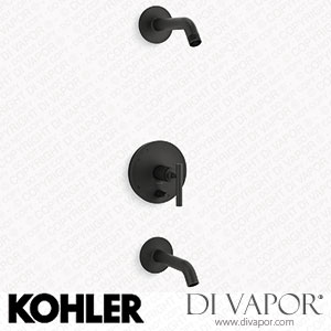 Kohler Bath and Shower Trim Kit with Push-Button Diverter and Lever Handle, without Showerhead (K-T14420-4l-BL) Spare Parts