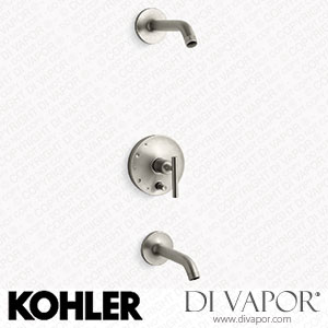 Kohler Bath and Shower Trim Kit with Push-Button Diverter and Lever Handle, without Showerhead (K-T14420-4l-BN) Spare Parts