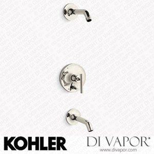 Kohler Bath and Shower Trim Kit with Push-Button Diverter and Lever Handle, without Showerhead (K-T14420-4l-SN) Spare Parts