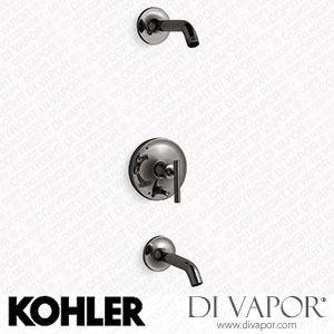 Kohler Bath and Shower Trim Kit with Push-Button Diverter and Lever Handle, without Showerhead (K-T14420-4l-TT) Spare Parts