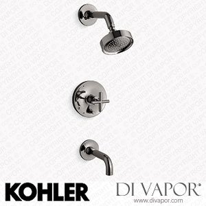 Kohler Bath and Shower Trim Kit with Push-Button Diverter and Cross Handle, 2.5 GPM (K-T14421-3-TT) Spare Parts