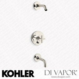 Kohler Bath and Shower Trim Kit with Push-Button Diverter and Cross Handle, without Showerhead (K-T14421-3l-SN) Spare Parts