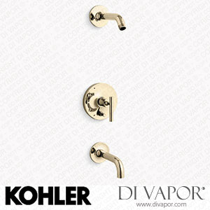 Kohler Bath and Shower Trim Kit with Push-Button Diverter and Lever Handle, without Showerhead (K-T14421-4l-AF) Spare Parts