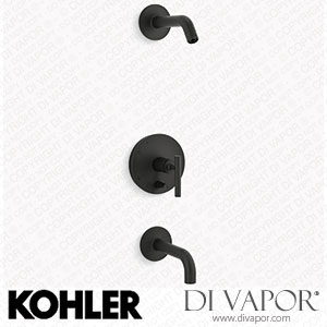 Kohler Bath and Shower Trim Kit with Push-Button Diverter and Lever Handle, without Showerhead (K-T14421-4l-BL) Spare Parts