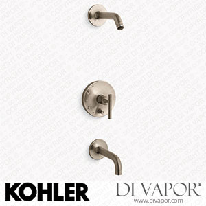 Kohler Bath and Shower Trim Kit with Push-Button Diverter and Lever Handle, without Showerhead (K-T14421-4l-BV) Spare Parts