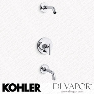 Kohler Bath and Shower Trim Kit with Push-Button Diverter and Lever Handle, without Showerhead (K-T14421-4l-CP) Spare Parts