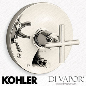 Kohler Valve Trim with Push-Button Diverter and Cross Handle (K-T14501-3-2MB) Spare Parts