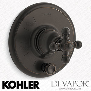 Kohler Valve Trim with Push-Button Diverter and Cross Handle (K-T72768-3-2BZ) Spare Parts