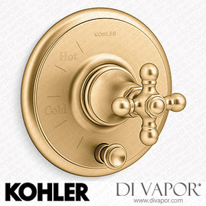 Kohler Valve Trim with Push-Button Diverter and Cross Handle (K-T72768-3-2MB) Spare Parts