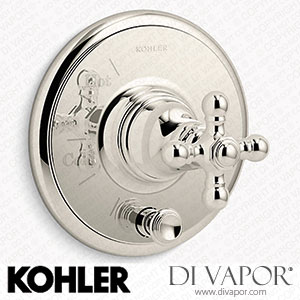 Kohler Valve Trim with Push-Button Diverter and Cross Handle (K-T72768-3-SN) Spare Parts