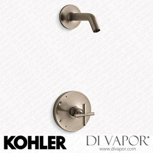 Kohler Shower Trim Kit with Cross Handle, without Showerhead (K-TLS14422-3-BV) Spare Parts