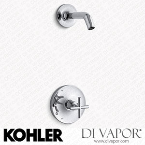 Kohler Shower Trim Kit with Cross Handle, without Showerhead (K-TLS14422-3-CP) Spare Parts