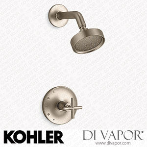 Kohler Shower Trim Kit with Cross Handle, 1.75 GPM (K-TS14422-3G-BV) Spare Parts