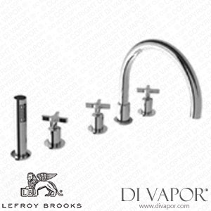 Lefroy Brooks KAFKA CROSS HANDLE 5-HOLE BATH TRIM WITH PULL-OUT HAND SHOWER & DECK DIVERTER (K1 2200) Spare Parts