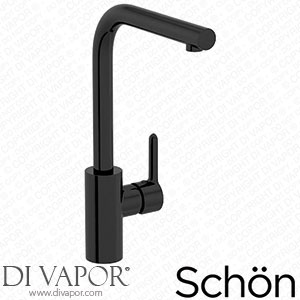 Schon Firth L Shaped Black Single Lever Kitchen Mixer Tap - KCHTAP80 Spare Parts