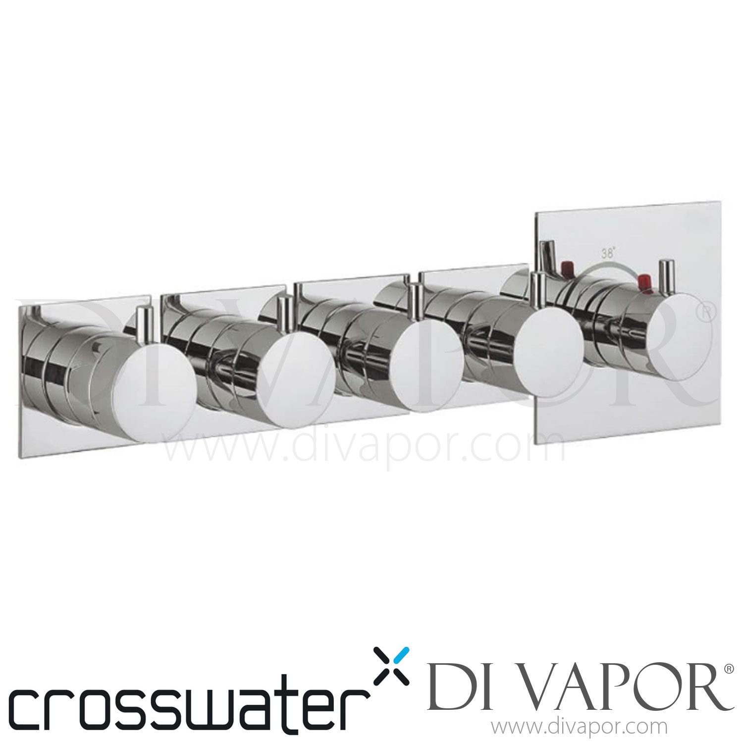 Crosswater KL801RC Kai Lever Thermostatic Shower Valve 5 Control Spare ...