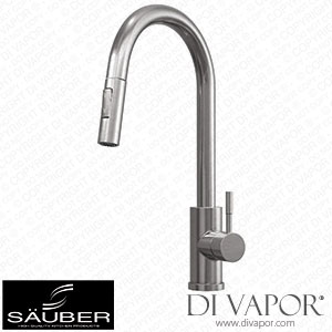 Sauber Pull Out Kitchen Tap Single Lever Brushed Steel KPOTAPMIXSTEEL Spare Parts