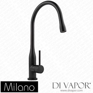 Milano KT0029B Nero Single Lever Swivel Spout Kitchen Sink Mixer Tap Black Spare Parts