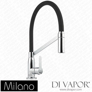 Milano KT0049C Select Modern Monobloc Kitchen Mixer Tap Black and Chrome Spare Parts