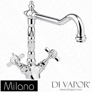 Milano KT0099C-UV Elizabeth Traditional French Classic Kitchen Sink Mixer Tap Chrome Spare Parts