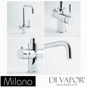 Milano KT0129C Mirage Modern 3-in-1 Instant Boiling Hot Water Kitchen Tap Chrome Spare Parts