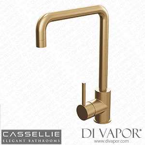 Cassellie KTA035 Kitchen Sink Mixer Monobloc Tap in Brass Brushed Gold Spare Parts