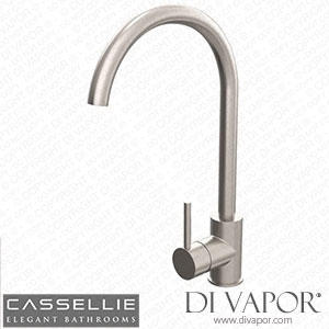 Cassellie Brushed Nickel Swan Neck Mono Kitchen Sink Mixer - KTA037 Spare Parts