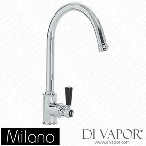 Milano KTE101CBL Elizabeth Single Lever Traditional Kitchen Mixer Tap Chrome and Black Spare Parts