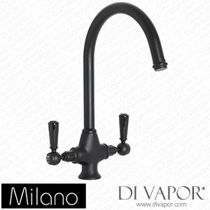 Milano KTE102BL Elizabeth Traditional Kitchen Mixer Tap Black Spare Parts