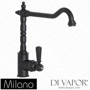 Milano KTE111BL Elizabeth Single Lever Classic Kitchen Mixer Tap Black Spare Parts