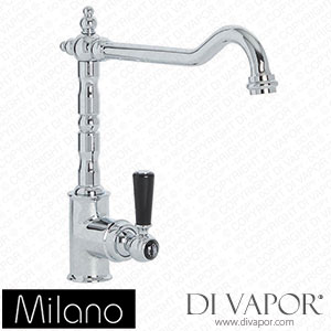 Milano KTE111CBL Elizabeth Single Lever Classic Kitchen Mixer Tap Chrome and Black Spare Parts