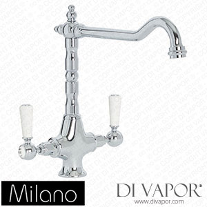 Milano KTE112CWL Elizabeth Classic Kitchen Mixer Tap Chrome and White Spare Parts