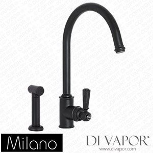 Milano KTE201BL Elizabeth Single Lever Traditional Kitchen Mixer Tap Black Spare Parts