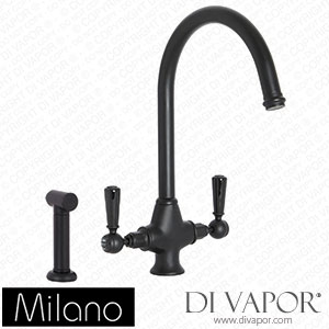 Milano KTE202BL Elizabeth Traditional Kitchen Mixer Tap Black Spare Parts