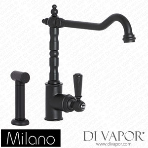 Milano KTE211BL Elizabeth Single Lever Classic Kitchen Mixer Tap Black Spare Parts