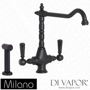 Milano KTE212BL Elizabeth Classic Kitchen Mixer Tap Black Spare Parts