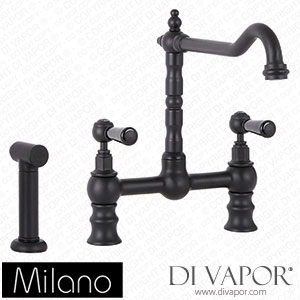 Milano KTE234BL Elizabeth Classic Bridge Kitchen Mixer Tap Black Spare Parts