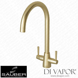 Sauber Lusso Kitchen Mixer Tap Twin Lever Brushed Brass KTTWINLEVBB Spare Parts