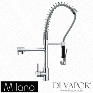 Milano LB-E8001-CP Mirage Modern Professional Kitchen Mixer Tap Chrome Spare Parts