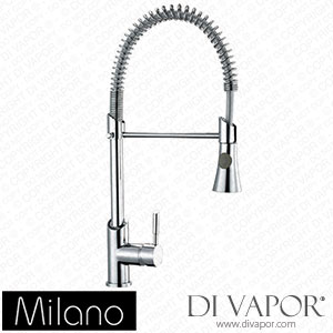 Milano LB-E8023-CP Mirage Modern Pull Down Spray Kitchen Tap Chrome Spare Parts