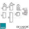 VADO LIF 132 CP Mixer Single Lever Deck Mounted Spare Parts Diagram