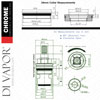 Lamona Black and Chrome TAP3630 Cold Tap Cartridge Diagram