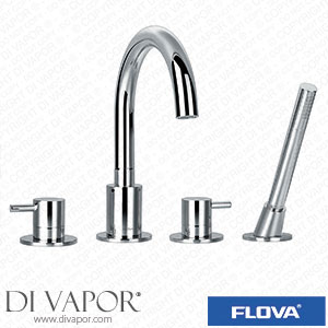 Flova LV4HBSM Levo 4-Hole Bath and Shower Mixer with Shower Set Spare Parts