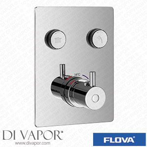 Flova LVGO-2-SQ Levo Goclick 2 Button Finishing Kit - Square Plate Spare Parts