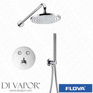 Flova LVT2WPK2-RO-V Levo Goclick Thermostatic 2-Outlet Shower Valve with Fixed Head and Handshower Kit - Round Spare Parts