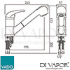 VADO Pull out Hand Spray Spare Parts Diagram