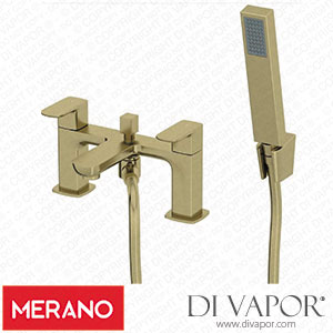 Merano MATERABSMBRASS Modern Bath Shower Mixer Tap Brushed Brass Spare Parts