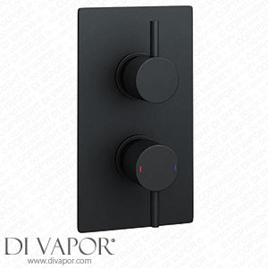 Arezzo Round Modern Twin Concealed Shower Valve with Diverter - Matt Black - MB-RD-SVD Spare Parts