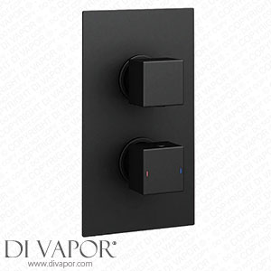 Arezzo Square Modern Twin Concealed Shower Valve with Diverter - Matt Black - MB-SQ-SVD Spare Parts