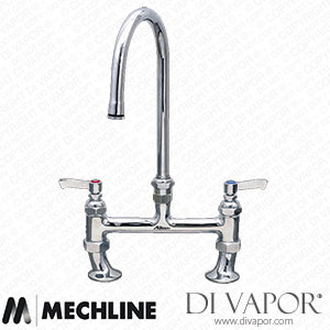 Mechline AquaJet AJ-B-3SG6L Twin Mixer Tap with Lever Control and 150mm Swivel Gooseneck Spout Spare Parts